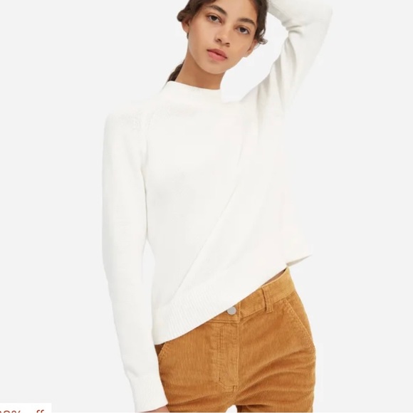 Everlane Tops - Everlane Mockneck Crop Small White